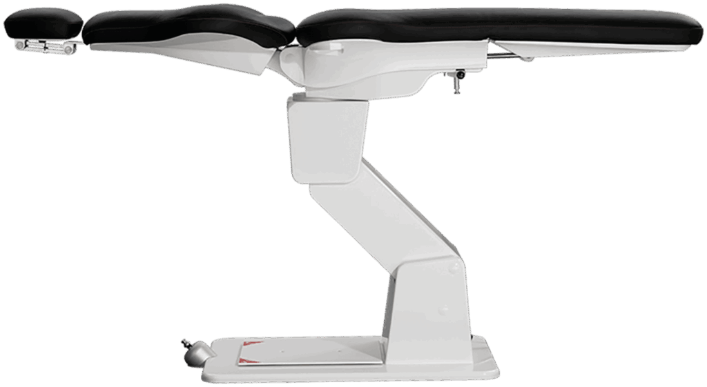 Patient chair in horizontal position