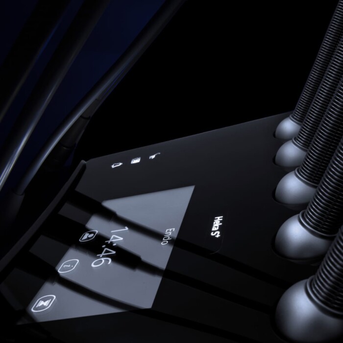 Heka delivery system with glass surface